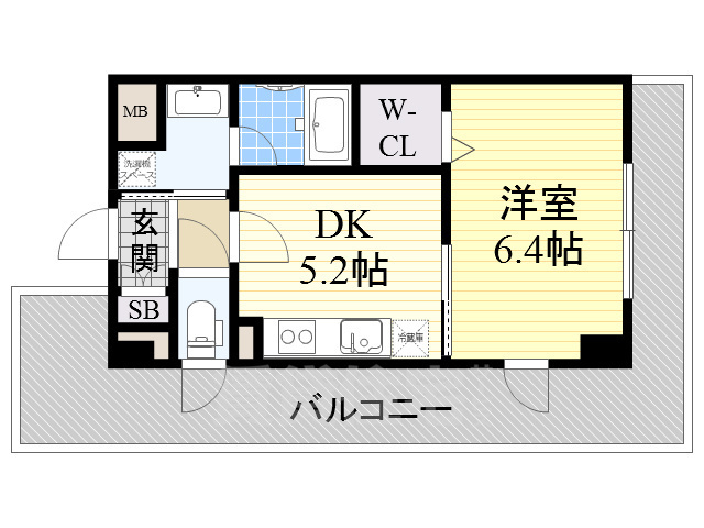 堺市北区東浅香山町のマンションの間取り