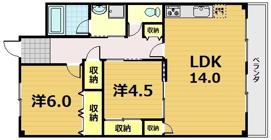 エリセオびわ湖（ベルヴィ55）の間取り