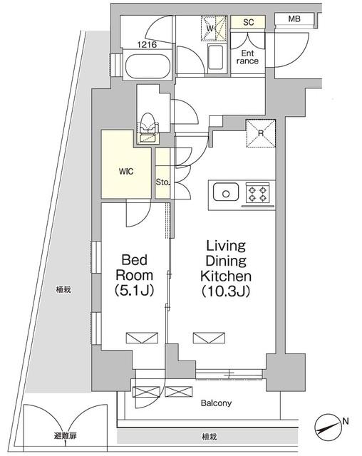 【品川区戸越のマンションの間取り】