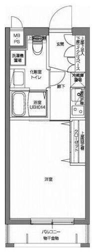 渋谷区上原のマンションの間取り