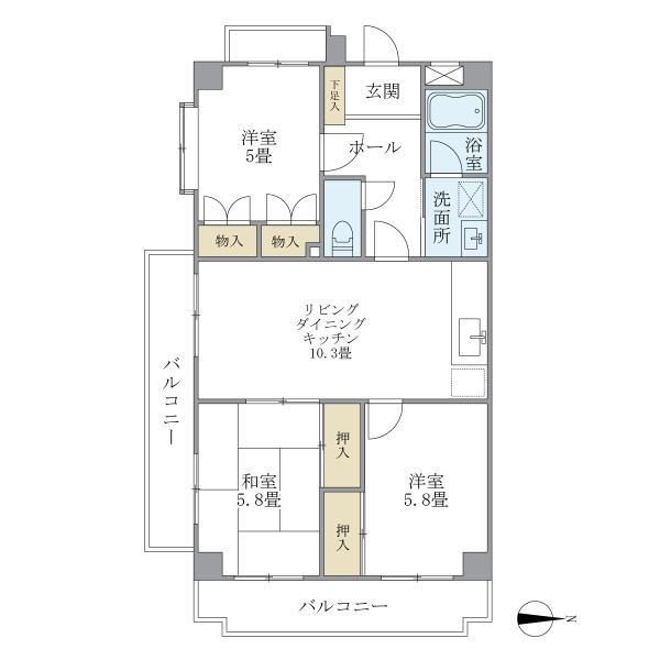 グランフォルム国立の間取り