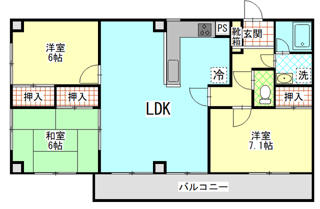 Ｕ’ｓ　Ｆｌａｔの間取り