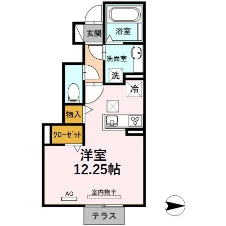 西尾市西浅井町のアパートの間取り