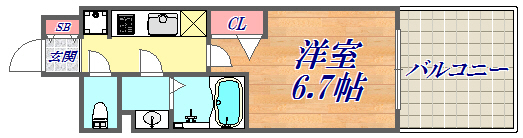 プレサンスTHE神戸の間取り