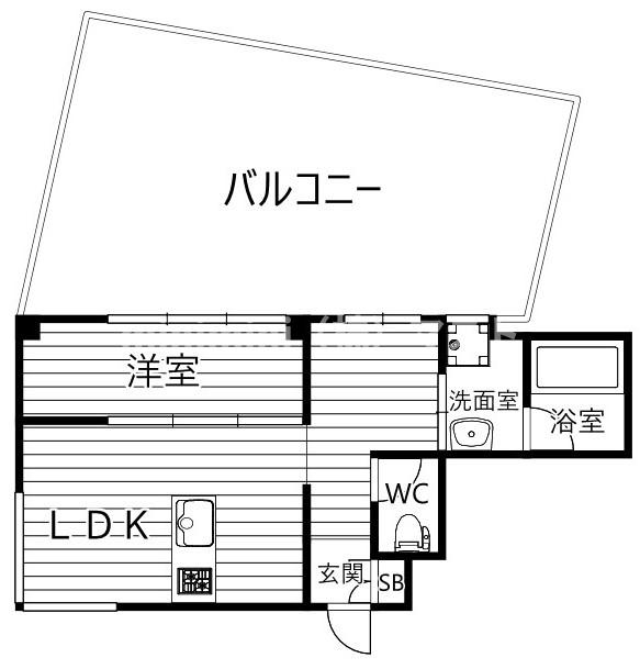 大阪市都島区片町のアパートの間取り