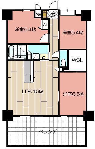 ウイングス三萩野の間取り