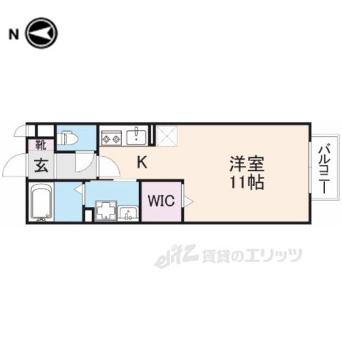 【彦根市古沢町のアパートの間取り】