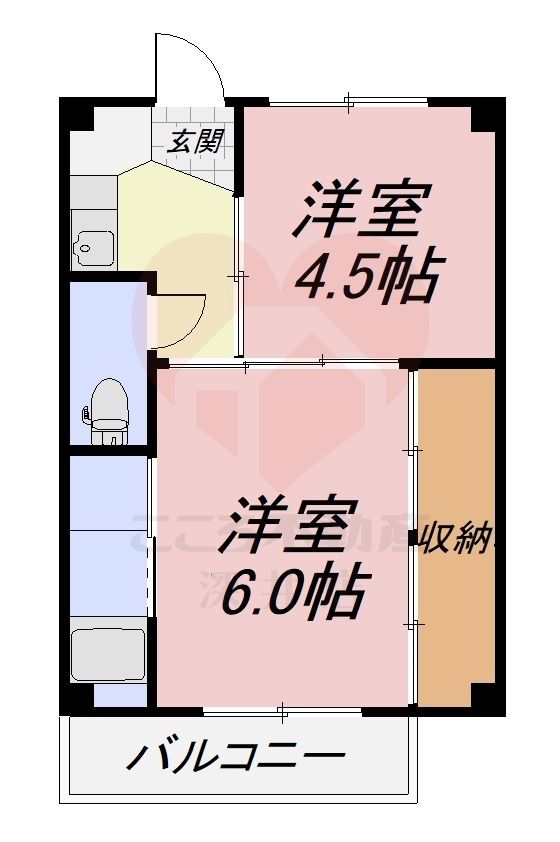 貝塚市久保のマンションの間取り