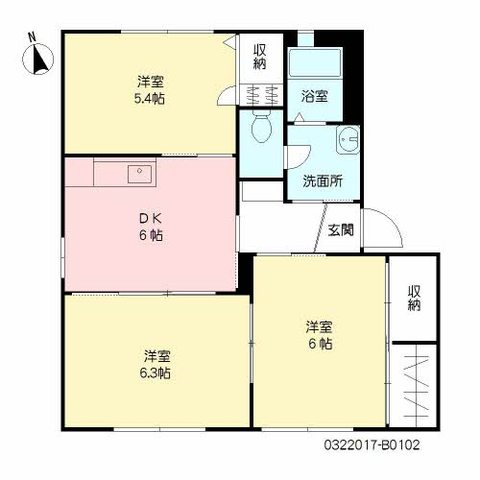 スクエアコート横尾B棟の間取り