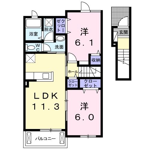 ボア　ソルテ　Ｃの間取り