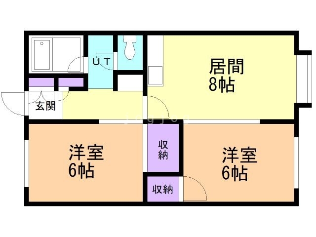 エレガンスハイツ中の島通の間取り