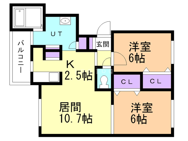 【アルカサール金堀の間取り】