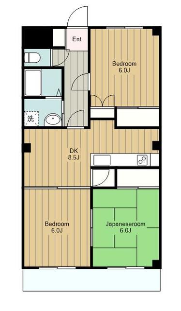 大和市大和南のマンションの間取り