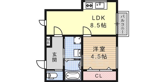 神戸市東灘区住吉山手のマンションの間取り