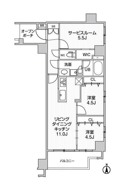 ｗｅａｖｅｐｌａｃｅ　ＫＵＮＩＴＡＣＨＩIの間取り