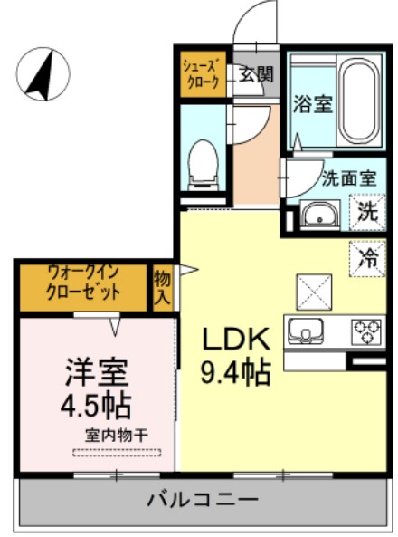 岡山市北区御津野々口のアパートの間取り