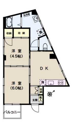 文京区白山のマンションの間取り