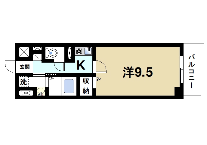 【奈良市西大寺宝ヶ丘のマンションの間取り】