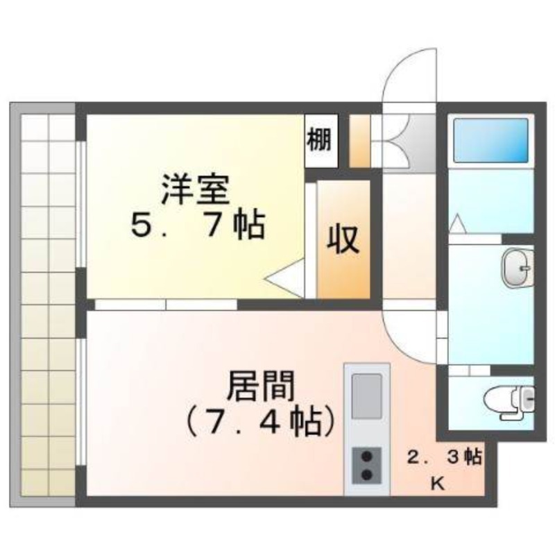 札幌市南区北ノ沢のマンションの間取り