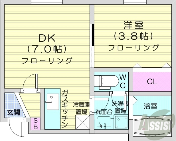 トレジャーキャッスル伍番館の間取り