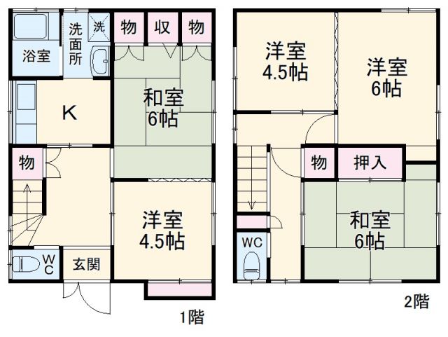 千葉県市川市新田５（一戸建）の賃貸物件の間取り