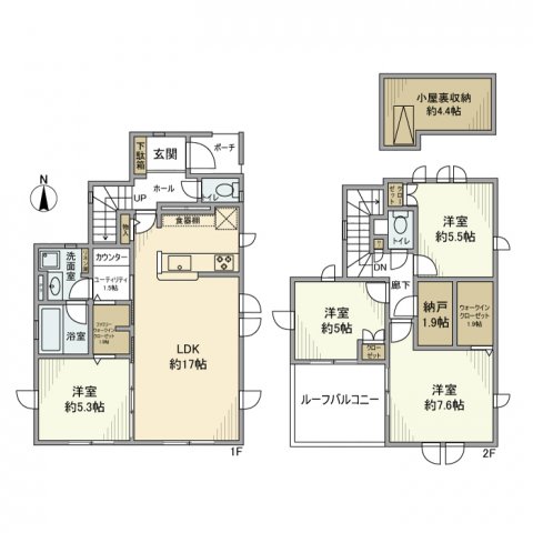 東京都稲城市平尾４（一戸建）の賃貸物件の間取り