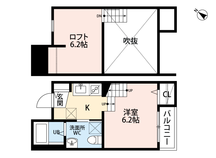 プランドール博多駅東の間取り写真