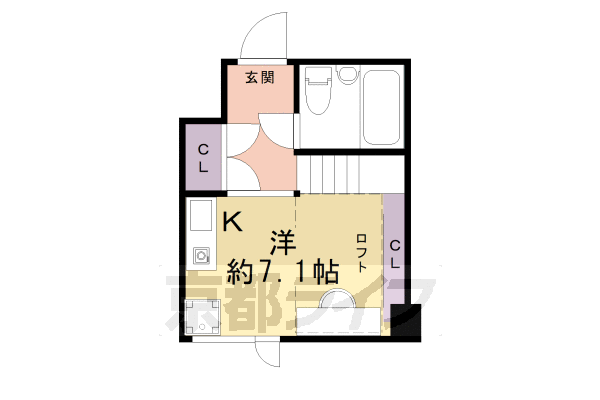 京阪本線 清水五条駅 徒歩2分 6階建 築7年の間取り写真
