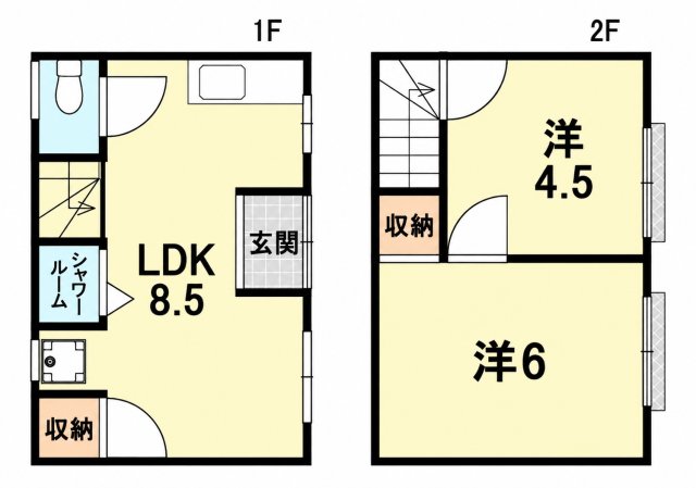 御崎本町2丁目貸家の間取り写真