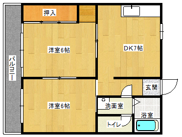 【広島市安芸区船越のマンションの間取り】