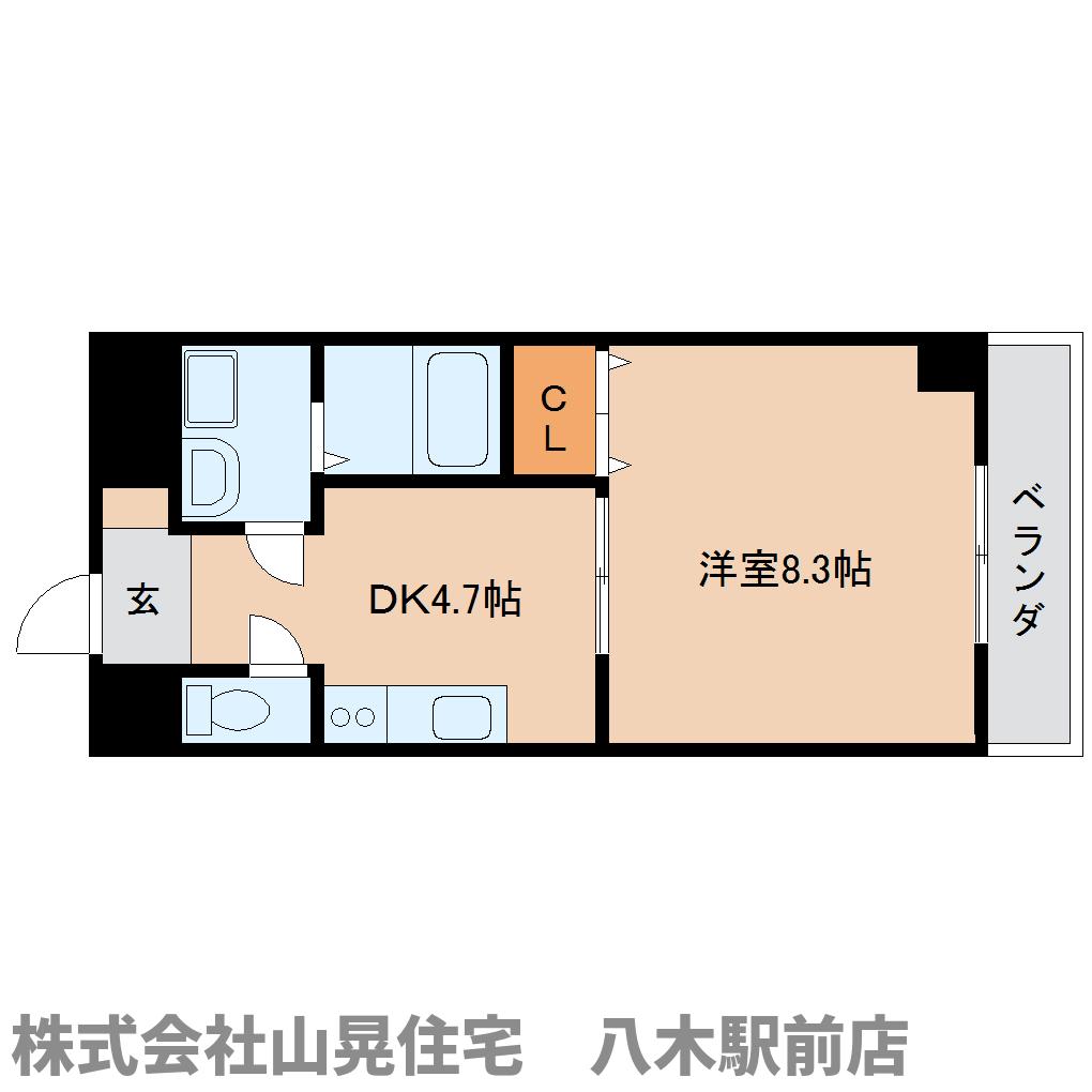 橿原市久米町のマンションの間取り