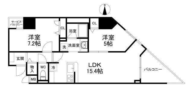 ディー・グラン北浜東（旧グラン・バース北浜）の間取り