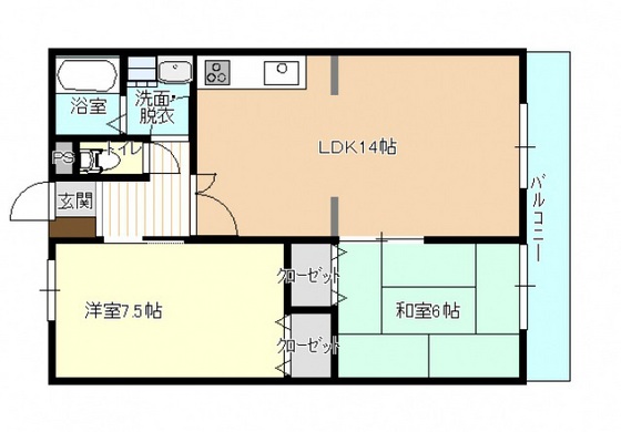 広島県広島市安佐南区西原９（マンション）の賃貸物件の間取り