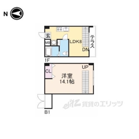 枚方市山之上のマンションの間取り