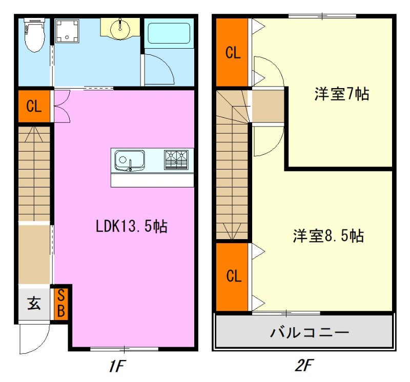 レイクサイド植木A棟の間取り