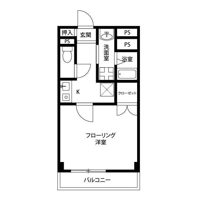 アンプルールリバーサイドの間取り