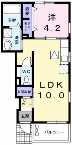 アンソレイエ赤石の間取り