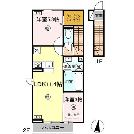 仮）D-room横手3丁目　A棟の間取り