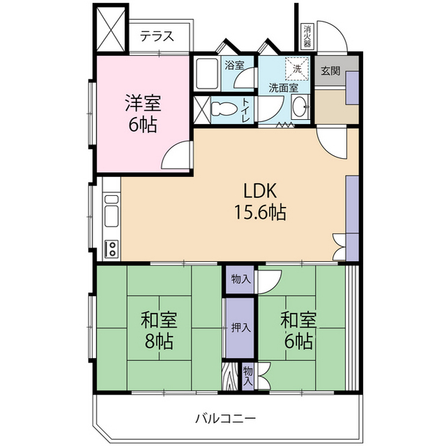 第２ビラ摩耶（０００４４６４）の間取り