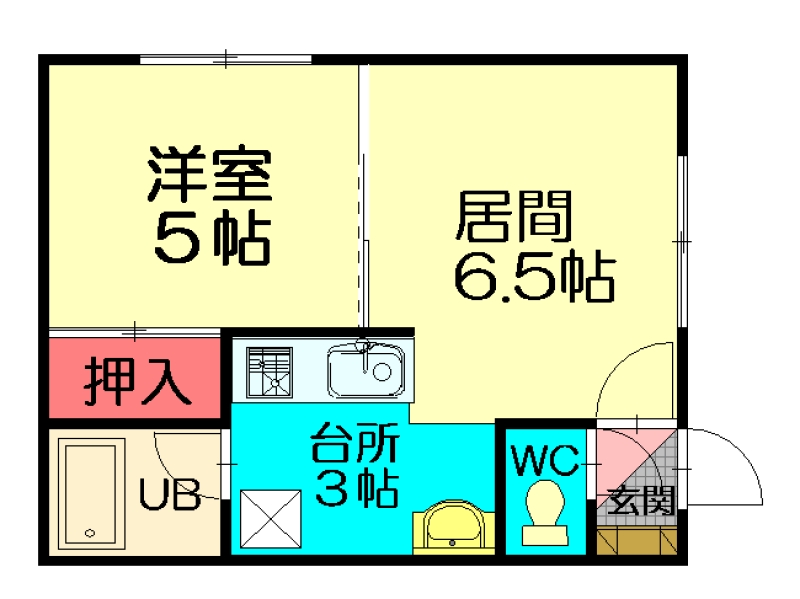 ホワイトハウス曙B棟の間取り