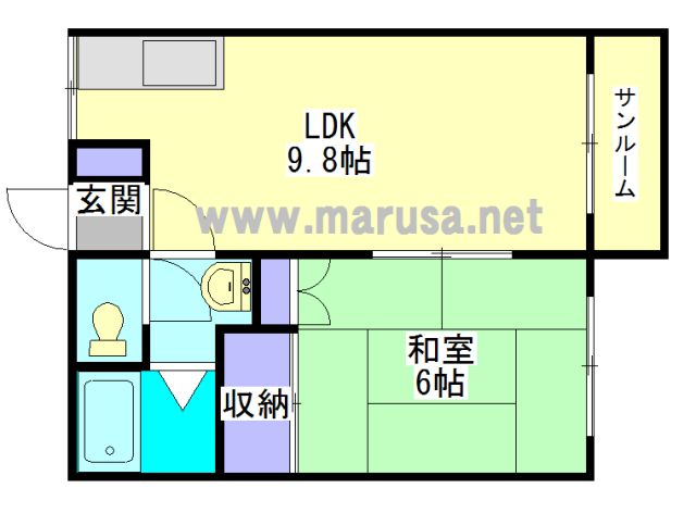 サンハイツ都城の間取り