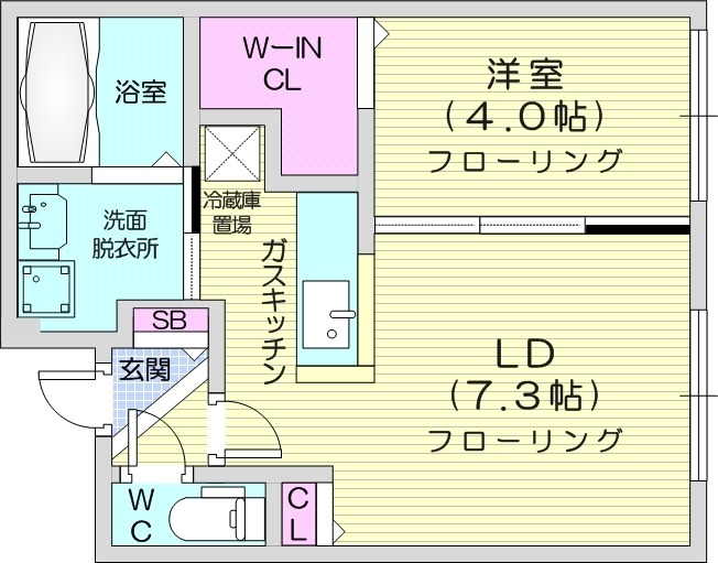 ロイヤルガーデン北6条の間取り