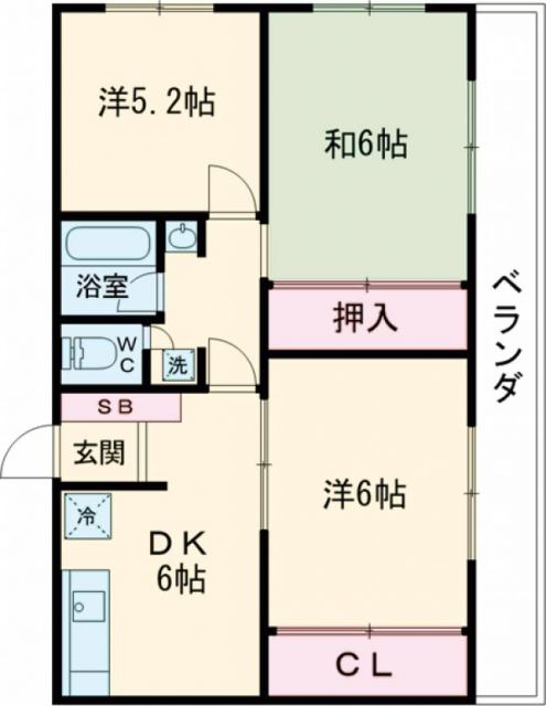 洗足池コーポラスの間取り