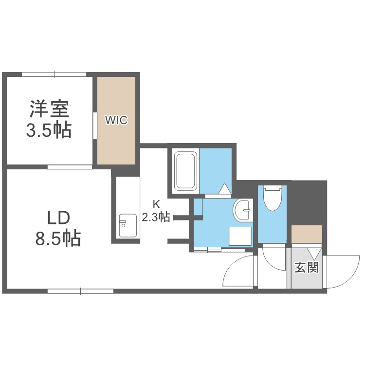 エアフォルク学園前の間取り