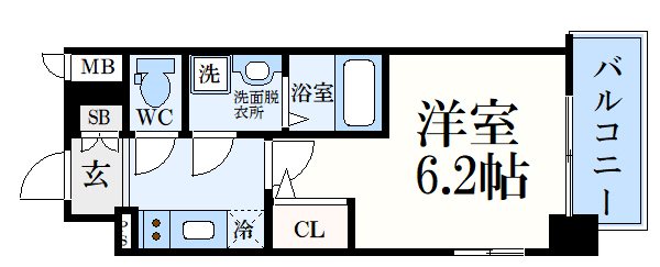 エスリード神戸兵庫駅アクアヴィラの間取り