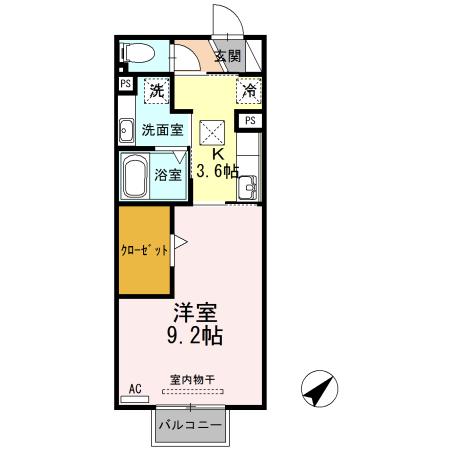 碧南市鷲林町のアパートの間取り