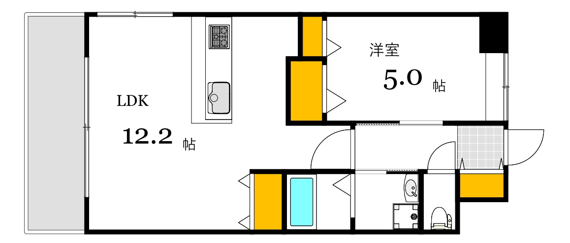 ヴェルマーレ中広IIの間取り