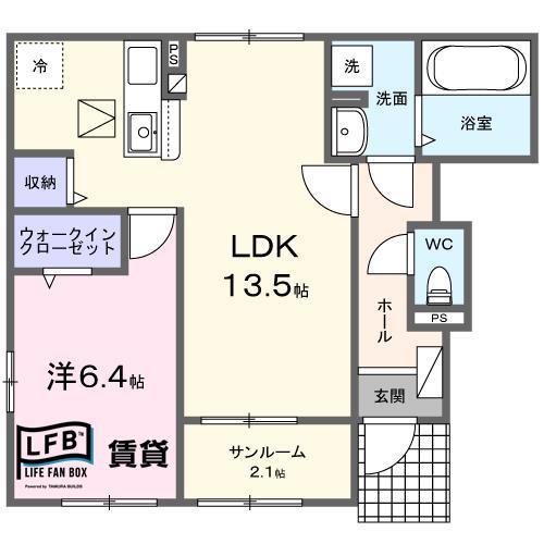 ファミール問田の間取り