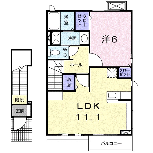 稲敷郡阿見町大字阿見のアパートの間取り