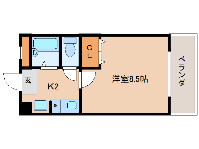 【生駒市辻町のマンションの間取り】